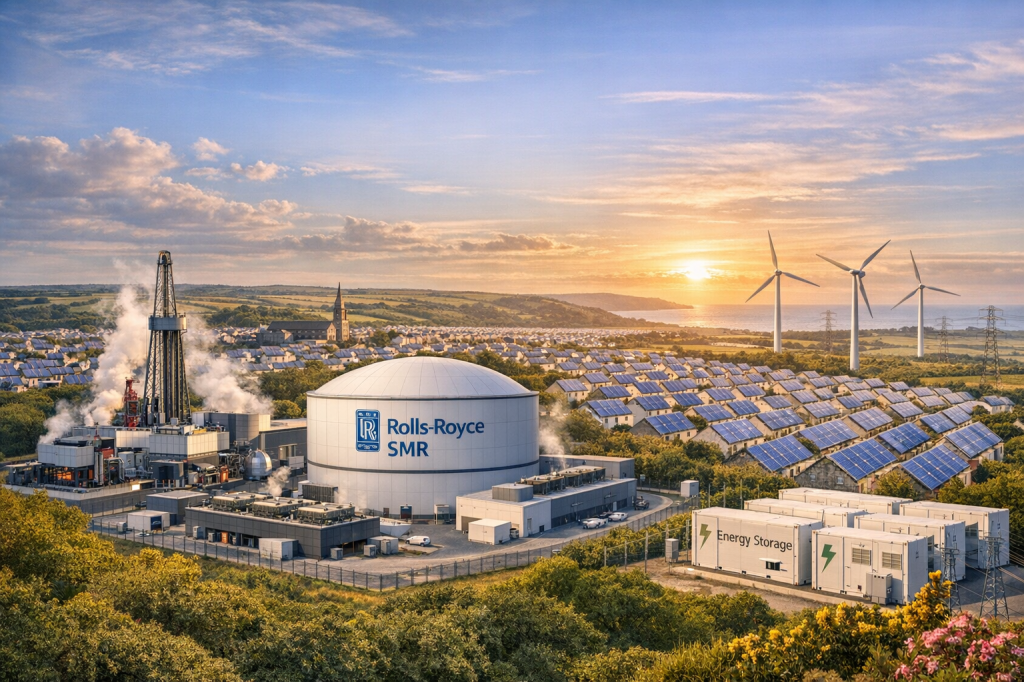 All the options, nuclear, geo, solar, wind and batteries, working together