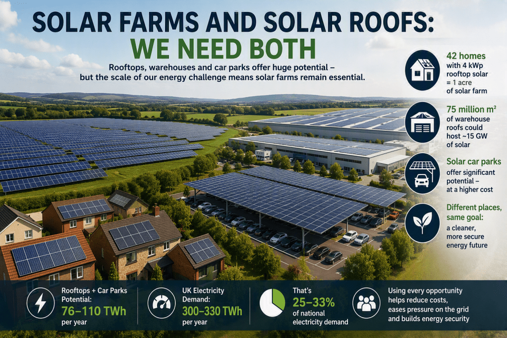 “Put Solar on Roofs Instead” – Does the Maths Add&nbsp;Up?